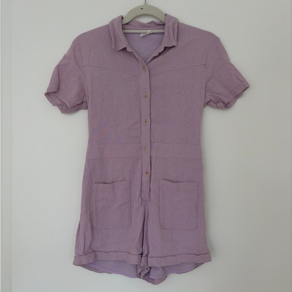 abercrombie kids lilac collared romper